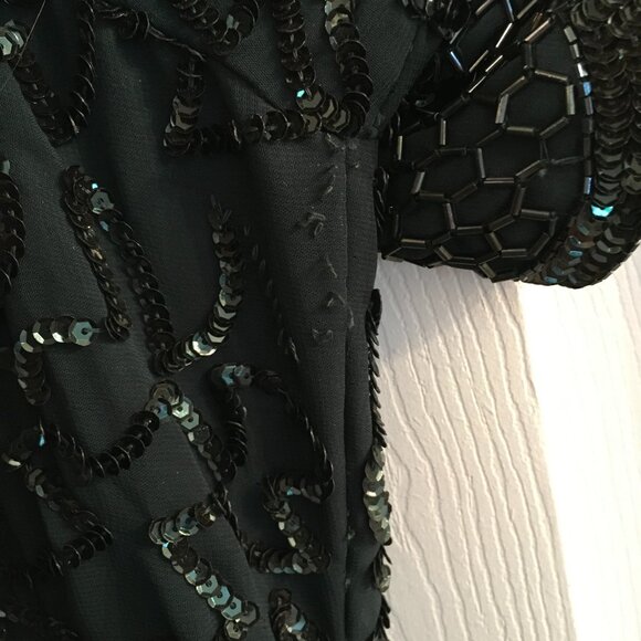 BRILLIANTE  All Occasion Sequin Dress Dark Green - Picture 9 of 10